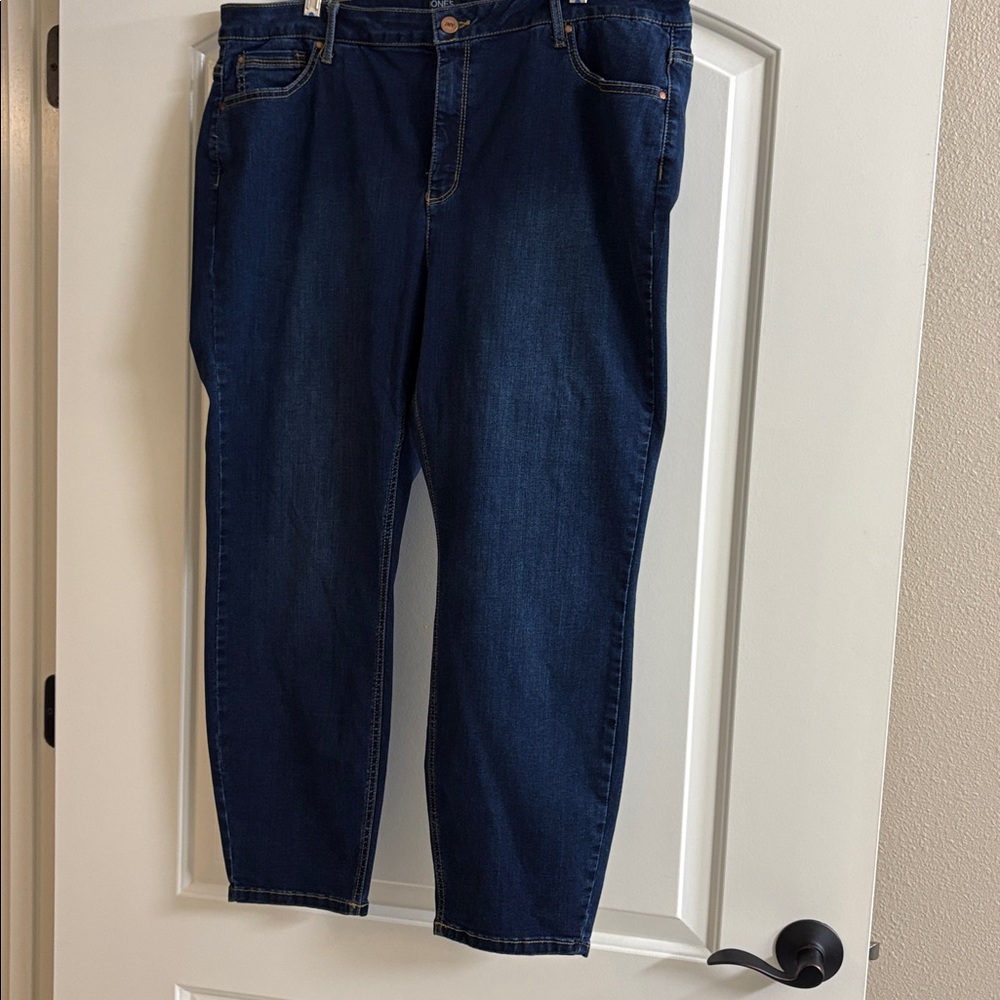 Jones New York Dark Blue Ankle Jeans